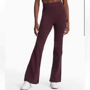 Women's Burgundy Flared Pants